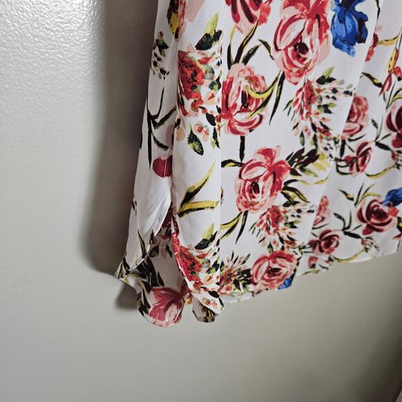 Zac & Rachel Floral Flowy Blouse Sz Small - Picture 12 of 16